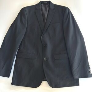 Bar III Mens Slim Fit Blazer 38R Black Wool Blend Two Button Professional Modern